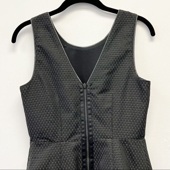 Madewell Lowlight Black & Gold Shimmer Dot Dress Size 2 - Picture 10 of 14